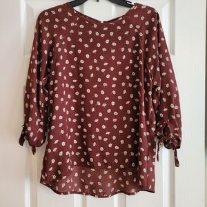 Women's Papermoon Burgundy Blouse, size Medium